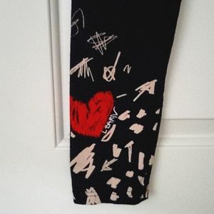 Desigual leggings graffiti cotton knit
